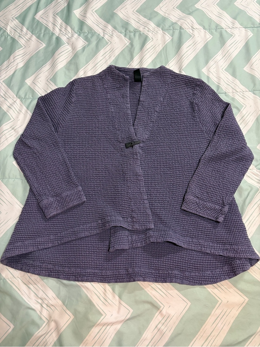Focus Casual Life Purple Women's Waffle-Knit Top